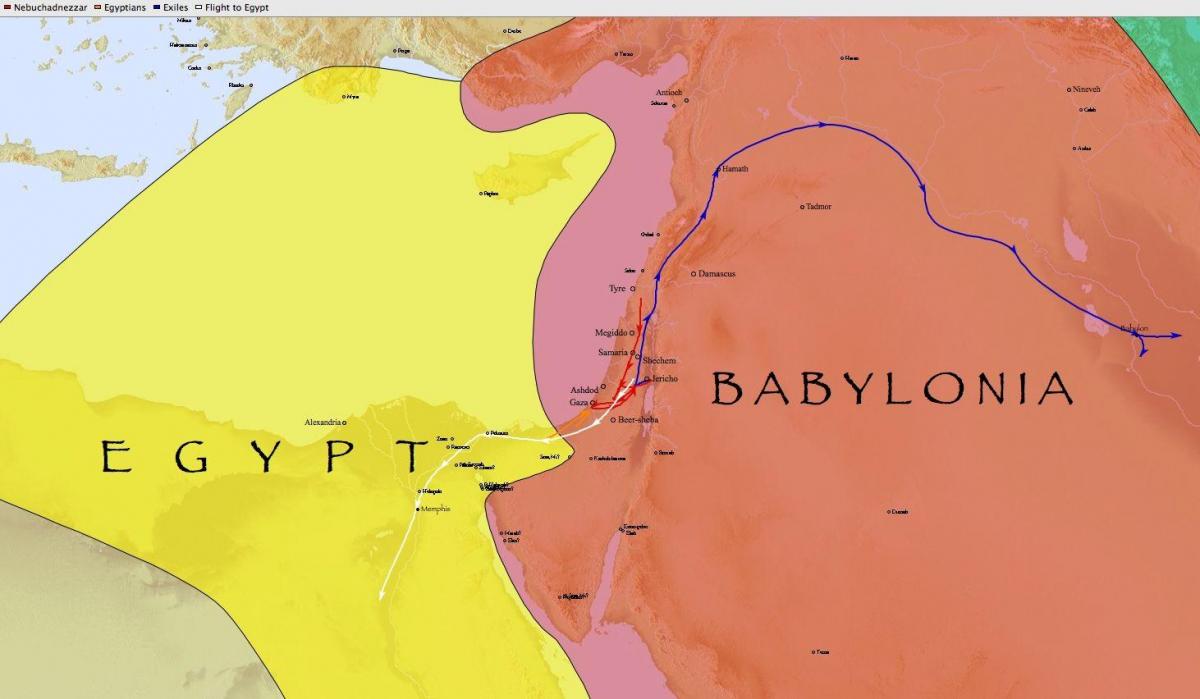 نقشه بابل و مصر
