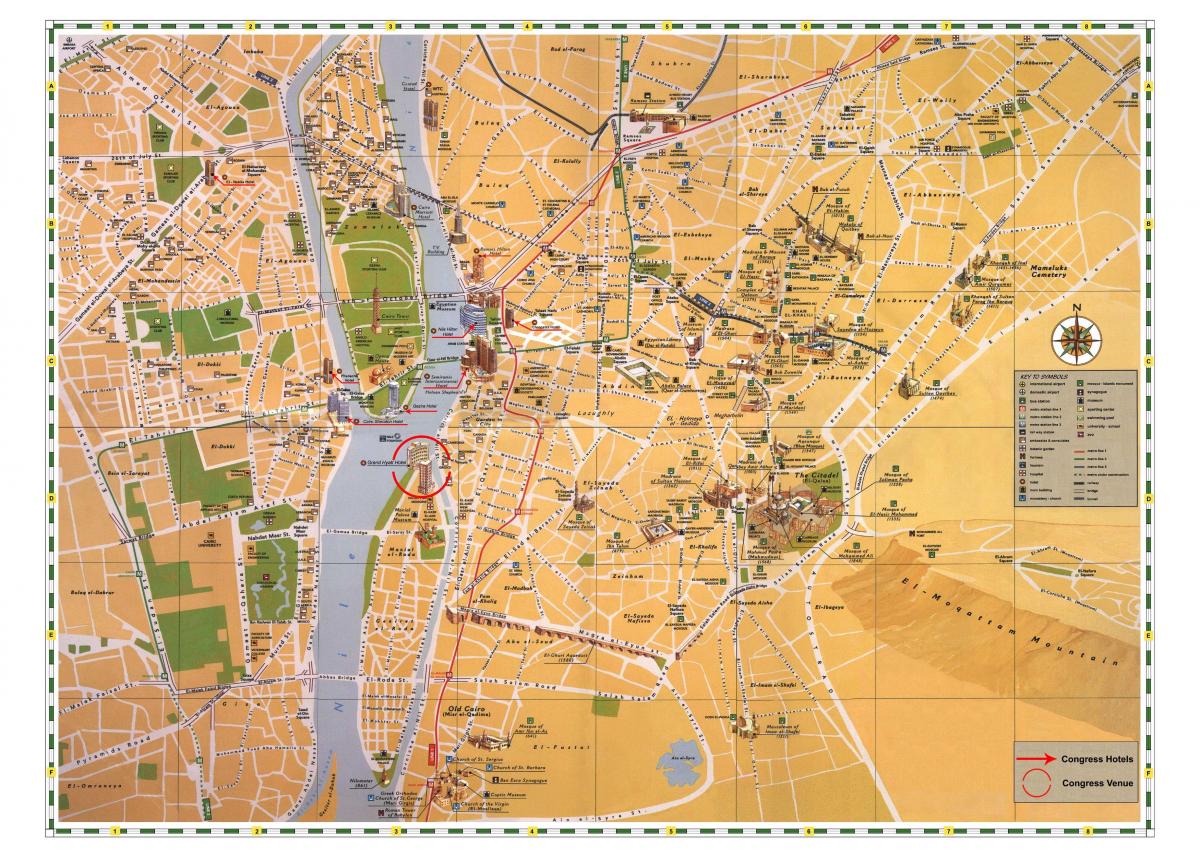 قاهره جاذبه های توریستی نقشه