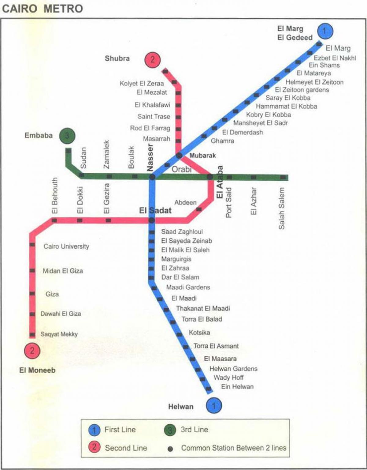 نقشه مترو قاهره