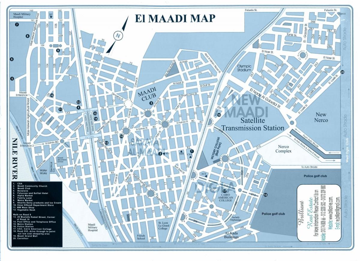 نقشه معادی قاهره