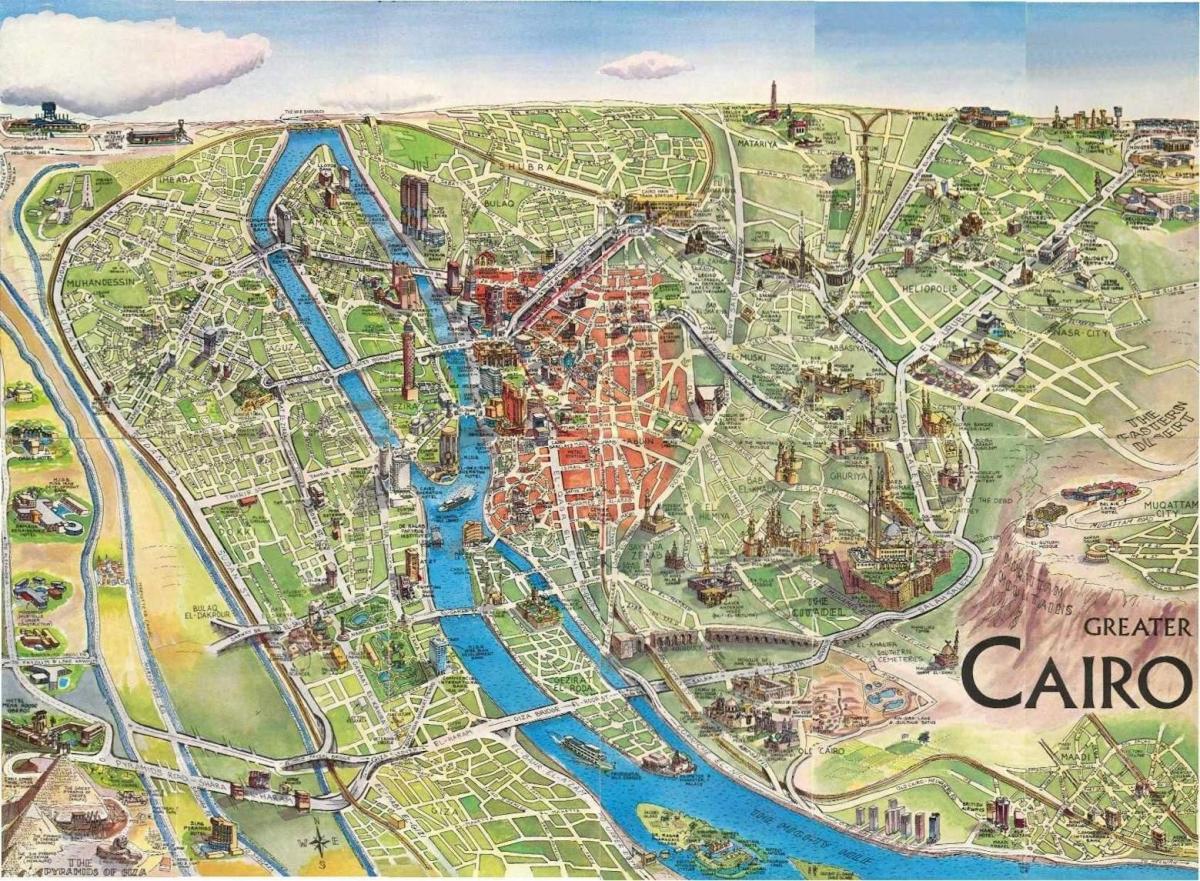 نقشه گردشگری قاهره مصر