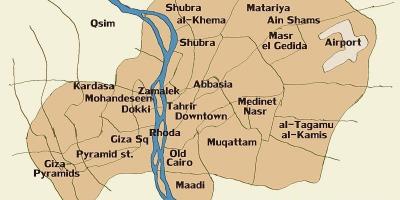 نقشه از قاهره و مناطق اطراف آن