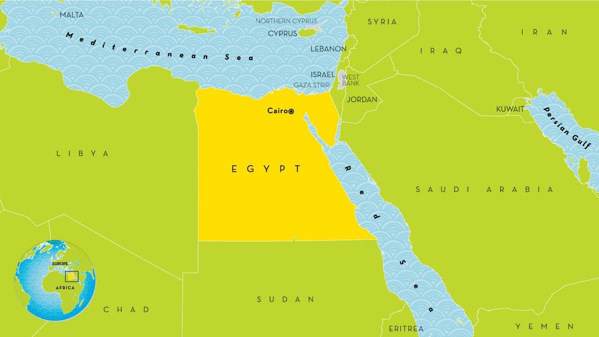 نقشه آفریقا در قاهره