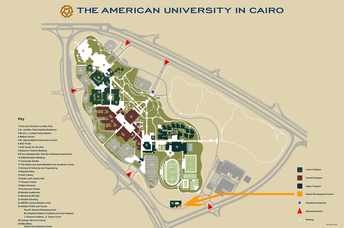نقشه auc جدید قاهره پردیس